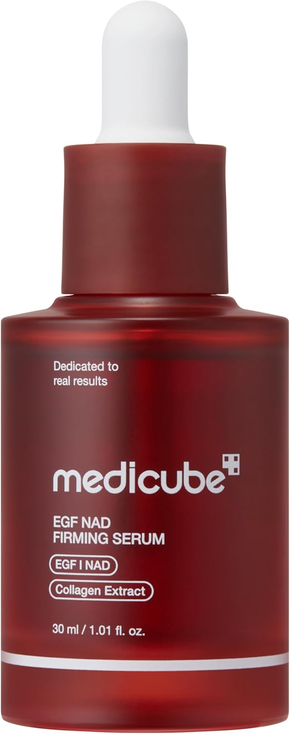medicube NAD EGF Firming Serum for Face & Neck | Siero Anti-Età con Peptide & Collagene, Riduce Le Linee dell'Età, Migliora Elasticità & Pori, Skincare Coreana, 30ml