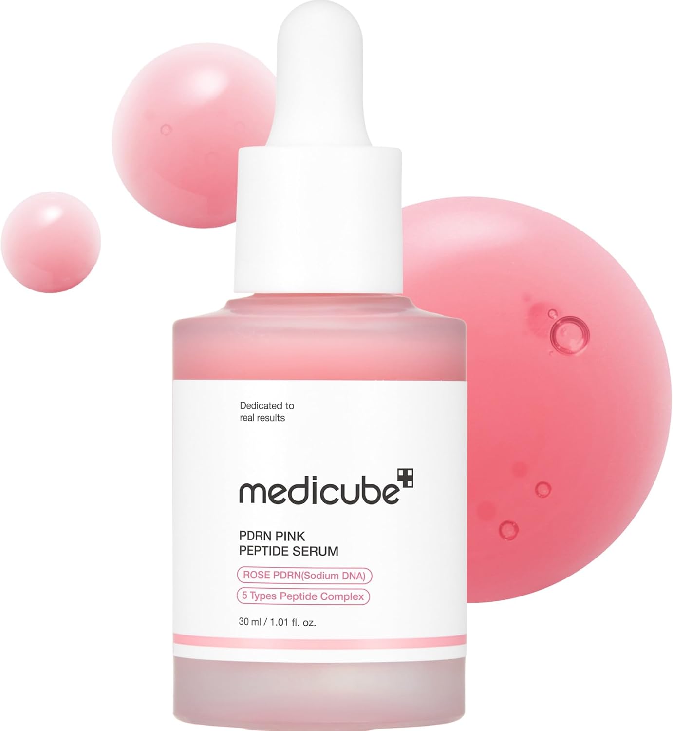 medicube PDRN Pink Peptide Serum with Salmon DNA | Siero con Peptidi e Niacinamide per Idratazione e Pelle dall'Aspetto Più Compatto, Migliora Tono della Pelle, 30ml