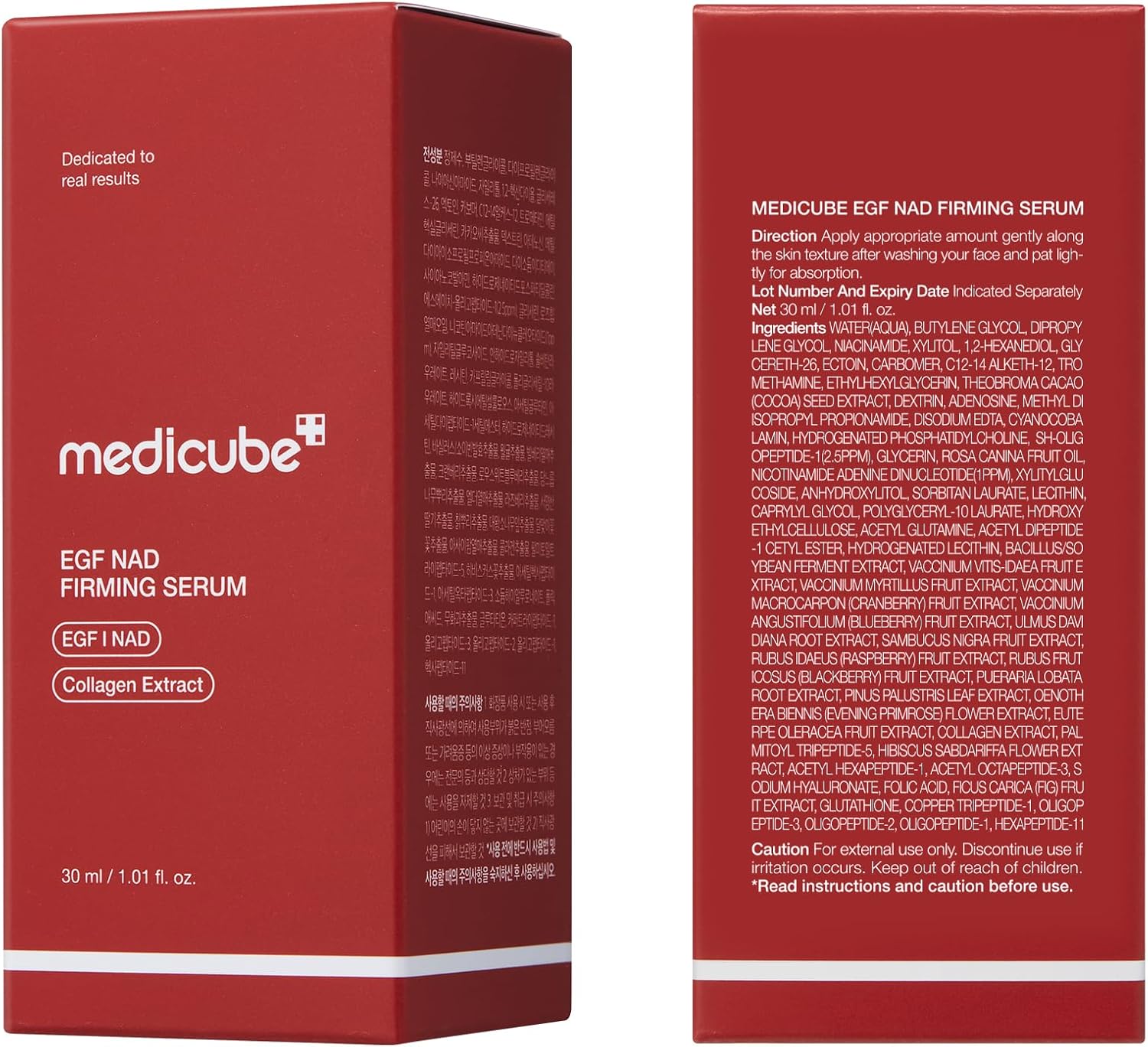 medicube NAD EGF Firming Serum for Face & Neck | Siero Anti-Età con Peptide & Collagene, Riduce Le Linee dell'Età, Migliora Elasticità & Pori, Skincare Coreana, 30ml