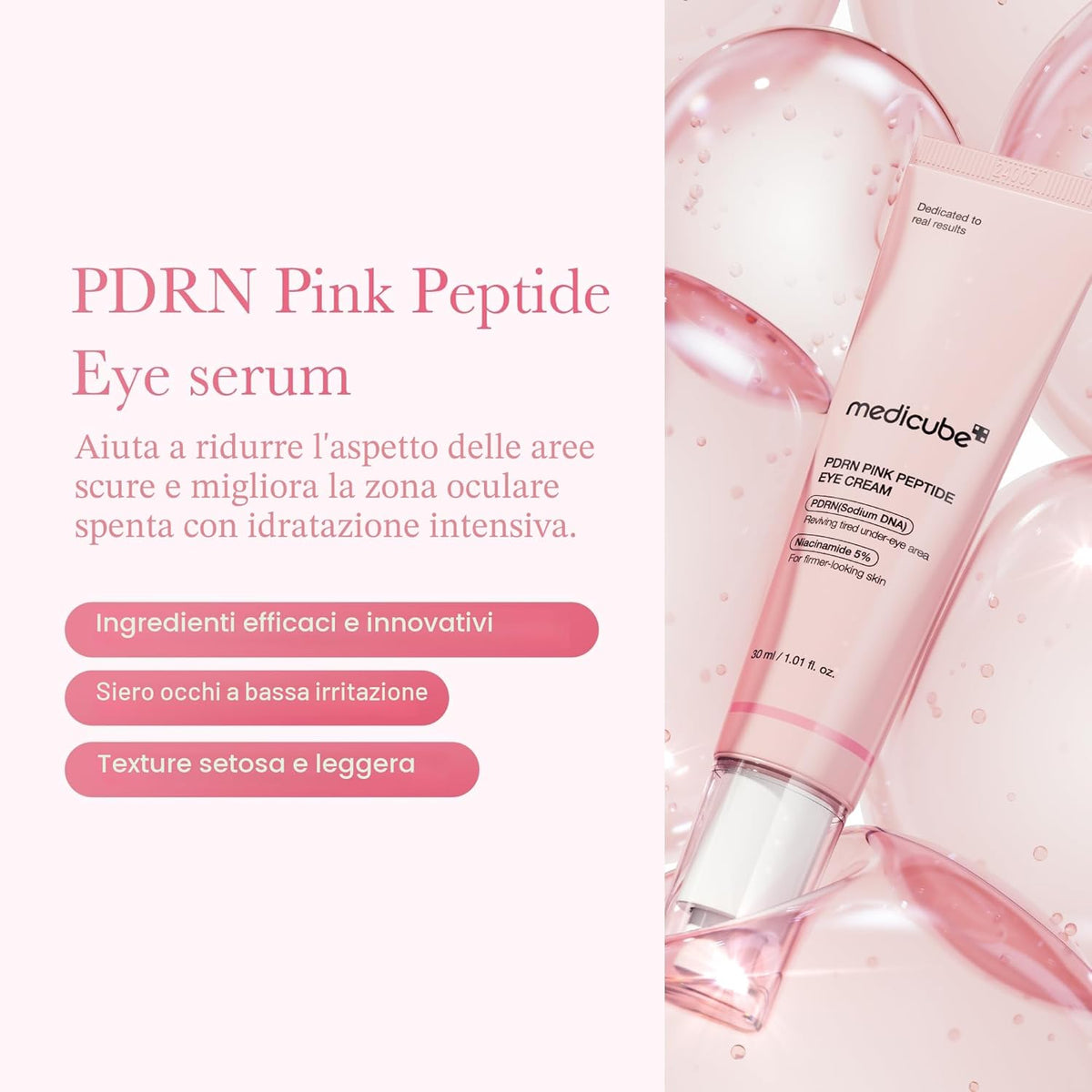 Medicube Eye Serum PDRN Salmone & Pink Peptides — Contorno Occhi Anti-Età