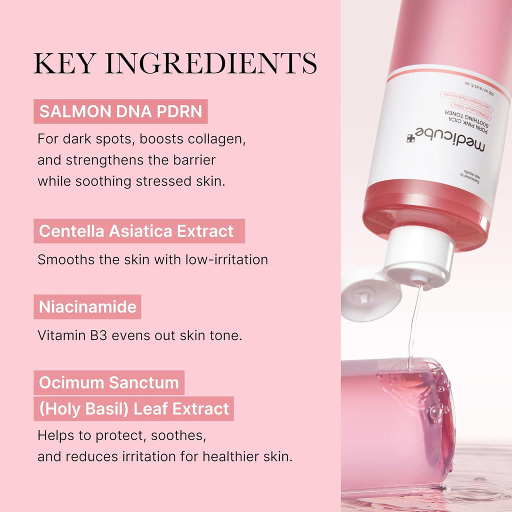 Medicube PDRN Salmon DNA & CICA Soothing Toner — Tonico Lenitivo Anti-Rossore