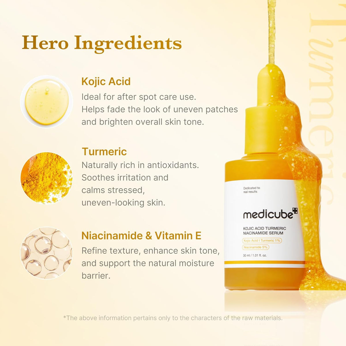 Medicube Kojic Acid, Turmeric & Niacinamide Serum — Siero Illuminante Anti-Macchie