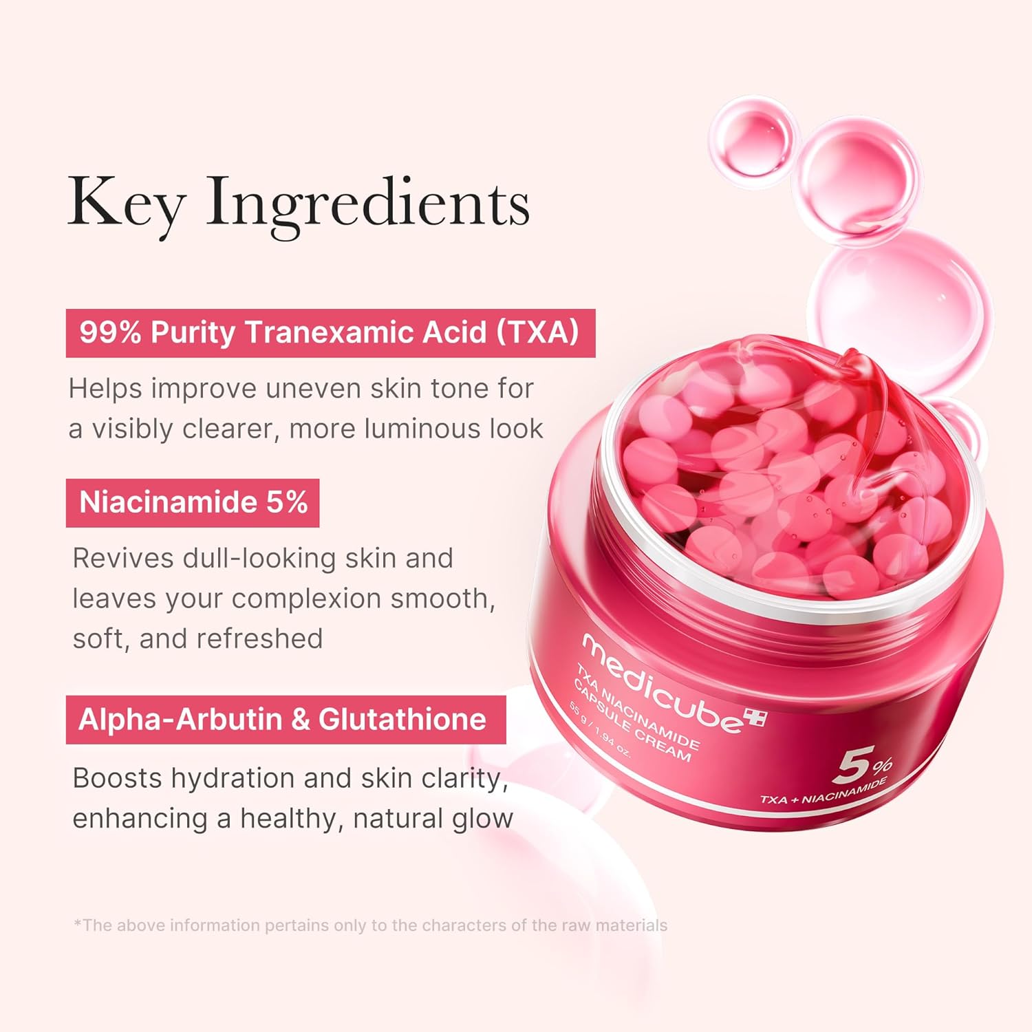 Medicube – TXA + Niacinamide Capsule Cream 55ml | Crema Schiarente K-Beauty