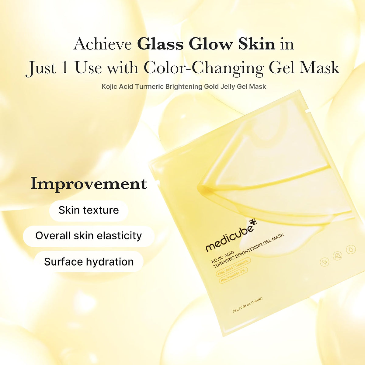 1 pezzo di Maschera Gel Notte Acido Kojico & Curcuma — Glass Skin Overnight Mask