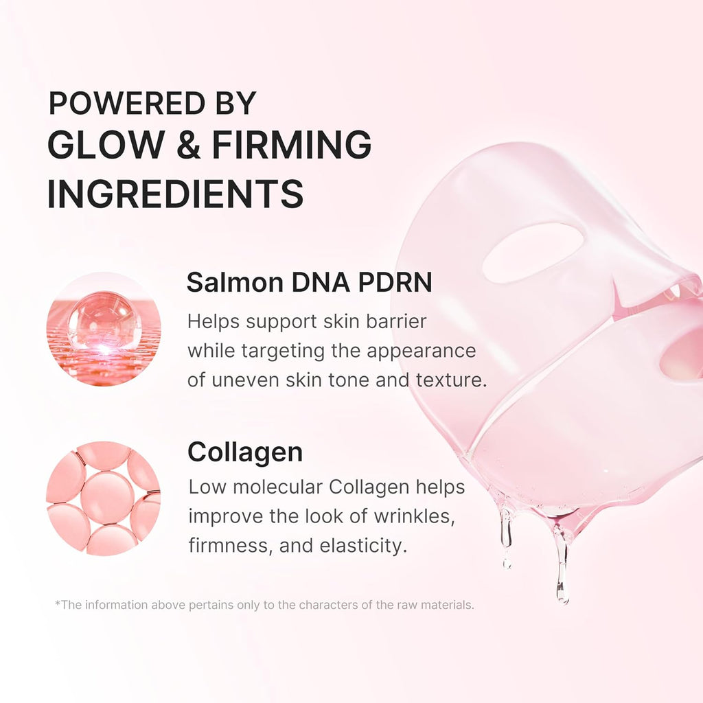 1 pezzo di Maschera Hydrogel PDRN Salmone & Collagene — Glass Skin Coreana Overnight