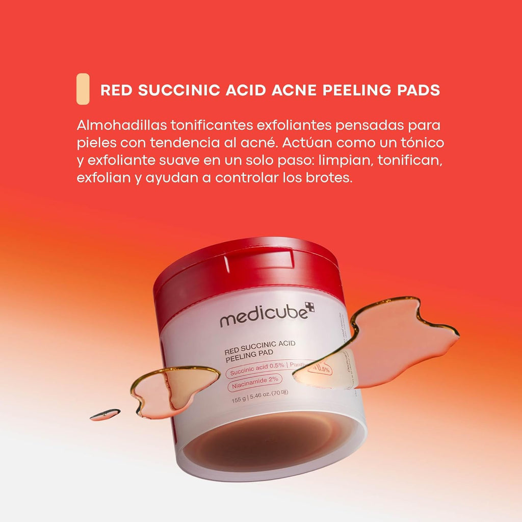 Medicube – Red Succinic Acid Peeling Pad | Pad Esfolianti K-Beauty