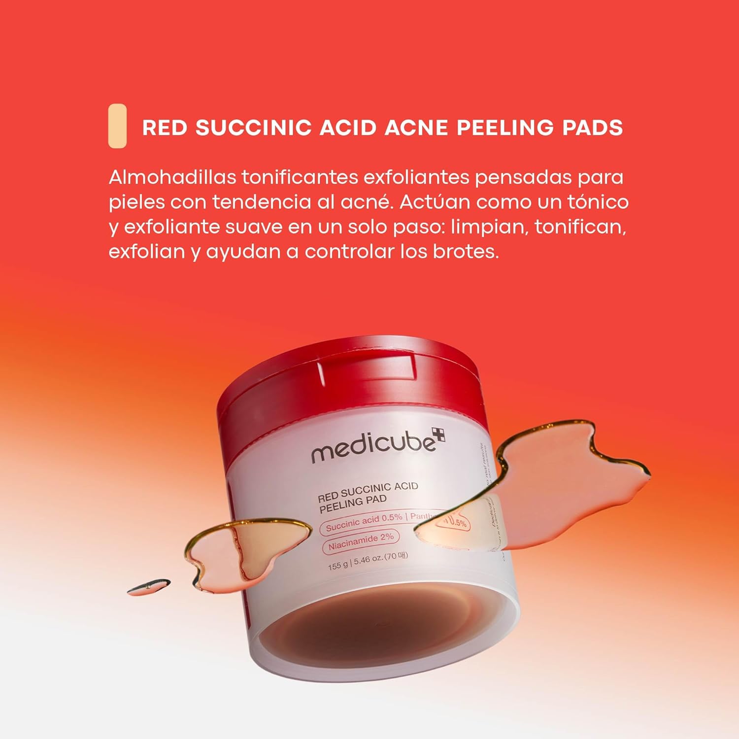 Medicube – Red Succinic Acid Peeling Pad | Pad Esfolianti K-Beauty