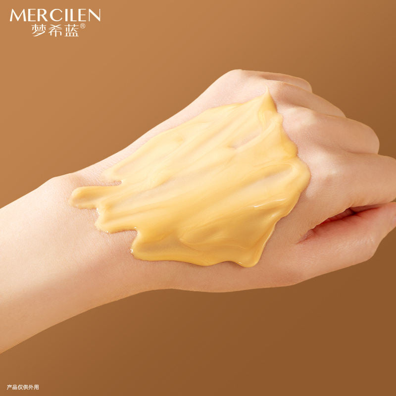 Siero viso Marcilen Essenza Rassodante Antirughe Emperor Propolis, confezione con flacone e applicatore, sullo sfondo neutro