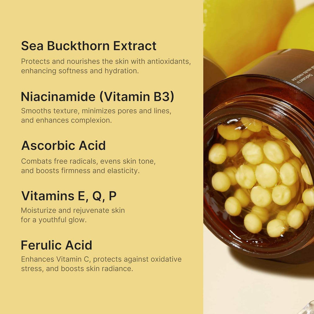 Crema viso Medicube Deep Vita C Capsule, crema idratante e rivitalizzante con vitamina C, in confezione compatta e moderna
