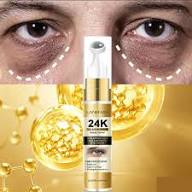 Crema contorno occhi Lanemay 24K Gold della MG store, con crema viso idratante e effetto illuminante, in confezione elegante.
